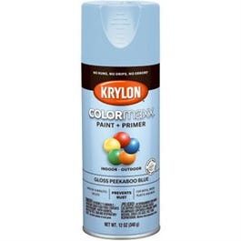 COLORmaxx Spray Paint + Primer, Gloss Peekaboo Blue, 12-oz.