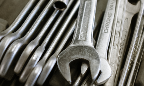 A set of wrenches