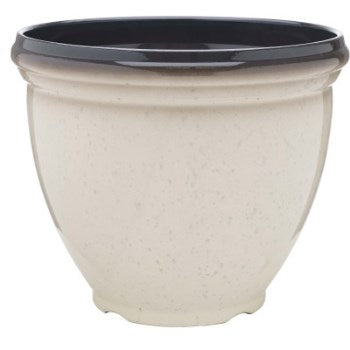 Southern Patio HDR-054733 Heritage series Resiin Planter, Ivory ~ Approx 12
