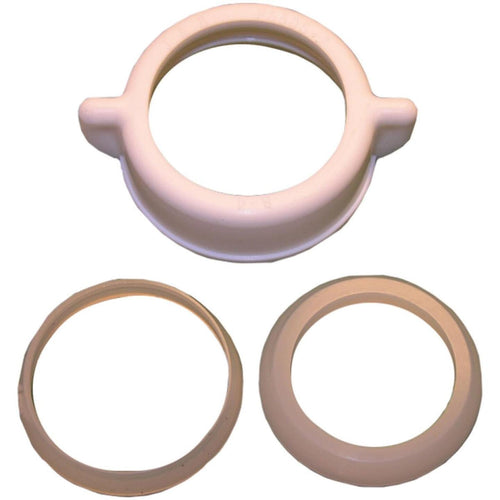 Lasco 1-1/2 In. x 1-1/4 In. White Plastic Slip Joint Nut and Washer
