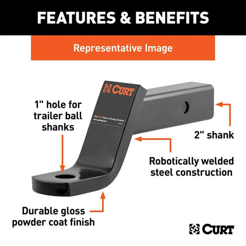 Curt Class 3 Ball Mount Imported #45850